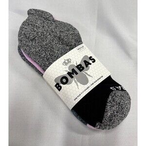 Bombas 3-pk Ankle Socks Size Medium Black Gray Purple NEW